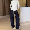 Vaqueros de pierna ancha de talla grande para mujer, otoño 2024, nuevos pantalones rectos ajustados con cintura elástica y diseño de pera para chica gordita