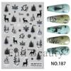FULL BEAUTY Adesivos de Unhas Artísticas Novos Transfronteiriços Floco de Neve de Natal Alce Árvore de Natal Cedro Adesivos Autocolantes