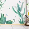 Nuevo LD96059 pintado verde tropical hojas de plantas porche sala de estar casa de alquiler decoración del hogar pegatinas de pared autoadhesivas