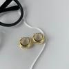 Europeu e Americano elegante oco gota de água brincos feminino ins nicho retro simples geométrica orelha fivela moda temperamento orelha studs