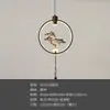 Luminária de Entrada Estética Cor de Noz Transfronteiriça com Proteção para os Olhos, Luminária Pendente Vintage Estilo Song para Sala de Chá, Luminária de Cabeceira para Pousada Novo Estilo Chinês