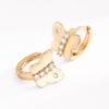 Venta al por mayor del fabricante Accesorios Transfronterizos Clips para Orejas Cobre Modernos y Dinámicos Clips para Orejas de Mariposa con Circonita Kzce503