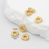 Contas de Barril de Zircônia Micro-Cravejada Banhadas a Ouro 18K com Preservação de Cor, Furo Passante, Pulseira de Cristal Pequena Cinturinha, Contas Espaçadoras DIY, C45