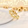 Estilo minimalista de moda europeo y americano, anillo de cadena retorcida de plata de ley versátil retro, diseño trenzado hueco, adecuado para el dedo índice