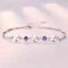 Pulseira da Sorte de Trevo de Quatro Folhas Nova Mais Vendida para Mulheres, Luxo Leve, Pulseira de Zircônia Microcravejada Simples e Fashion para Namorada e Melhor Amiga