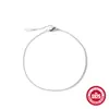 Pulsera Clásica de Plata de Ley S925 para Mujer Moda Europea y Americana Versátil Estilo ins Cadena Lateral Pulsera Diaria Ajustable para Mujer