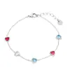 Pulsera de acero inoxidable con circonita para nuevo amor transfronterizo europeo y americano, diseño de nicho, lujo ligero, versátil, pulsera de alta calidad para mujer