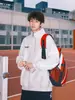 Moletom Pesado Meio Zíper Estilo Hong Kong Masculino Outono Masculino Outono e Inverno 2024 Novo Outono Manga Longa Jaqueta com Capuz para Meninos