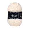 El hilo de algodón de 4 hebras se siente suave y es adecuado para tejido a mano y crochet DIY. Ovillo de Hilo de Algodón Leche de 4 Hebras, Grosor Medio, con Torsión para Tejer a Mano