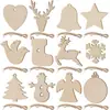 Manualidades Navideñas Adornos para Árbol de Navidad Madera Tallada Decoraciones para Fiestas Festivas Etiquetas Caja de Casa Tallados de Boj