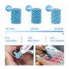 Anillo de lijado cerámico exclusivo transfronterizo para eliminación de uñas, con un diseño de rejilla azul para disipación de calor y prevención de sobrecalentamiento, adecuado para máquinas de lijado de uñas