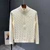 Suéter de Punto Grueso Lujo Ligero Chaqueta Cardigan para Hombre Estilo Old Money Suéter de Otoño Invierno de Gama Alta Comercio Exterior Venta al por Mayor Transfronteriza