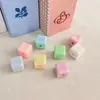 Electrochapado UV color sólido acrílico agujero vertical cuenta cuadrada ensartado DIY cadena para teléfono móvil material para colgante de llavero cuenta suelta venta al por mayor