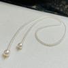 Cadena de clavícula elegante de alta gama de Corea del Sur para otoño e invierno con múltiples capas de perlas de lana, estilo coreano, sencilla y combinable.