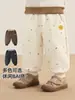 Pantalones de Forro Polar Kaka Panda para Niños Pantalones Deportivos de Otoño e Invierno para Niños Ropa de Invierno para Niñas Pantalones Largos de Invierno para Bebé