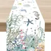 2026 Estrela do Mar Tartaruga de Verão da Amazonia Caminho de Mesa Decoração de Festa Festival ao Ar Livre Toalha de Mesa Personalizada Atacado