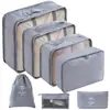 Conjunto de Armazenamento para Viagem Amazon Bolsa de Armazenamento para Viagem Conjunto de Oito Peças Bolsa de Armazenamento para Organização de Roupas de Viagem