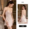 Marca Rose Lencería Tentación Apasionada Con Relleno Extra Escote Profundo Espalda Descubierta Seda de Hielo Bata de Noche Conjunto de Bata XK6274