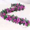 Trepadeira de Rosas Artificiais para Cesta Suspensa de Varanda, Teto Decorativo, Decoração de Tubo de Ar Condicionado, Trepadeira de Flores para Cobrir e Envolver