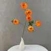 Flores artificiales para bodas, 6 cabezas de exquisitas peonías, para arreglos de pasillo de salón de bodas, decoración del hogar y centros de mesa; materiales para flores artificiales para exportación