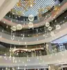 Decorações suspensas em átrio de shopping center decorações suspensas no teto de hotel e loja 4S cortinas de cordão com franjas para espaço de lobby decorações para display comercial