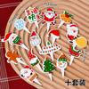 2026 Feliz Natal Caixa de Embalagem para Transportar Cupcakes Círculo de Grama Folhas Boneco de Neve Festa de Véspera de Natal Topper