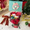 Regalo de Navidad Mini Ramo Producto Terminado Creativo Ramo de Muñeco de Santa Claus para Niños Nochebuena Regalo de Navidad
