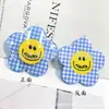 Acrílico Estilo Coreano Estampa Xadrez Rosto Sorridente Flor Girassol Moda Corrente de Celular Acessório Chaveiro Acessório DIY