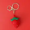 Llavero de Lana Tejido a Mano Fruta Uva Caqui Aguacate Colgante de Bolso Joyería Regalo