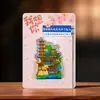 Ímãs de Geladeira Magnéticos 3D de Madeira Culturais e Criativos, Lembranças Turísticas, Ímãs de Geladeira da Área de Marcos da Cidade Fronteiriça, Presentes