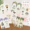 Tarjeta de Felicitación de Cumpleaños en Inglés Estilo Floral Nuevo Transfronterizo con Bendiciones Creativas Manuscritas, Sobre y Tarjeta de Regalo Decorativa