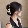 Direto do fabricante, presilha de garra de strass borboleta de alta qualidade, presilha de tubarão grande de metal, acessório de cabelo feminino para coques