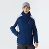 Ropa de Carga para Exteriores para Mujer Forrada de Polar Engrosada Cortavientos Resistente al Frío Forro Polar Tres en Uno Desmontable Ropa de Carga para Hombre