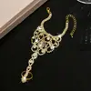 Chapado Ecológico Europeo Transfronterizo Nuevo Zircón de Gama Alta Rombo Geométrico Pulsera de Dedo Moda Nicho Creativo Pulsera