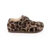 Zapatos Birkenstock para mujer, mismo estilo que los de Mamá Uva, tacón oculto de 4 cm, zapatos de pelo súper cálidos, cierre de botón, forro de felpa, estampado de leopardo, botas de nieve, zapatos de algodón