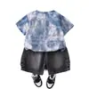 Conjunto de Verano para Niños 2026 Estilo Nuevo Conjunto de Dos Piezas Tie-Dye de Manga Corta para Niños Ropa Casual para Bebés Ropa Infantil de Moda