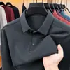 Camiseta de manga larga transfronteriza de lana y seda para hombre, nueva colección de otoño 2026, polo casual de negocios con cuello