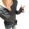 95% Algodón Chic Coreano Rayas Chic Camiseta de Botones Manga Larga para Mujer Principios de Primavera y Otoño Nuevo Elegante Delgado Casual Top