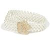 Corrente de cintura de pérolas moda feminina casual decorativa Corrente de cintura larga de pérolas em estoque Cinto de pérolas de fio de algodão elástico feminino atacado