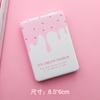 Popular Lindo Cuero PU para Mujer Portátil Plegable Metal Espejo de Maquillaje Estudiante Mini Portátil de Doble Cara Espejo Pequeño