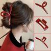 2024 Año Nuevo Rojo accesorios para el cabello pinza de pelo pinza de tiburón Maillard pinza grande para la parte trasera de la cabeza de alta calidad pin de pelo regalo