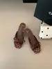Pantuflas estilo francés de tacón de aguja con lazo y lunares para mujer, adecuadas para usar en exteriores en el verano de 2026, para combinar con faldas, sandalias pequeñas estilo francés