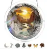 Produto novo transfronteiriço Azure Bloom Sun Catcher Sussurrante quebra-cabeça de acrílico para pendurar na janela decoração de casa quebra-cabeça de 83 peças