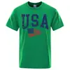 Camisetas Estampadas Hip Hop Bandeira de Carta 180Gusa Transfronteiriça para Homens Mulheres C
