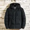 Jaqueta de Algodão com Capuz Estilo Transfronteiriço Masculina de Inverno Grossa Casaco de Algodão Jovem Solto Tamanho Grande Jaqueta de Algodão Tendência