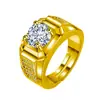 Moda europea y americana anillo de diamantes grande para hombre comercio exterior caliente apertura anillo de ajuste transfronterizo accesorios de diamantes venta al por mayor