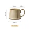 Caneca de Café de Cerâmica Rústica Vintage Personalizada, Caneca Listrada Esmaltada em Forno de Alto Valor Pintada à Mão, Fábrica Transfronteiriça