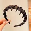 Faixa de Cabelo com Pente Envolto em Tecido Melard para Mulheres 2026 Novo Estilo Faixa de Cabeça para Uso Diário Presilha de Cabelo Alto Acessório de Cabelo