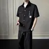 Comercio Exterior Transfronterizo Camisa Casual Traje de Hombre Verano Seda de Hielo Secado Rápido Manga Corta Pantalones Cortos Conjunto Completo para Hombre Fresco y con Estilo