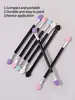 10 Piezas Brochas Dobles para Sombras de Ojos Moda Útil Mango Largo Aplicadores de Esponja Palito Pincel para Labios Cejas Herramienta de Maquillaje Belleza
